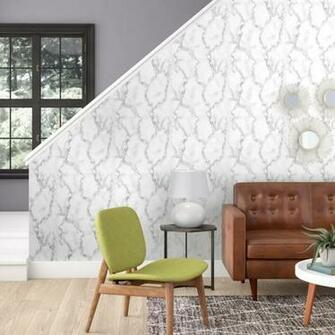 Ebern Designs Lexi Marble Texture L X W Peel And Stick