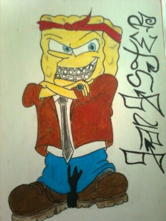 Gangster Spongebob Drawings Gangsta By