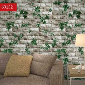 Stone Brick Wallpaper Patterns Ivy Restaurant Hallway Balcony Backdrop