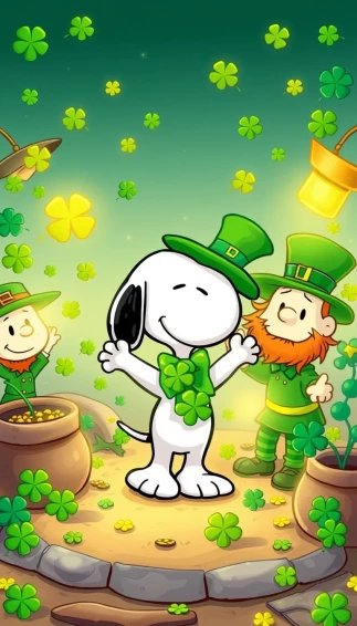 Snoopy St Patrick Wallpaper
