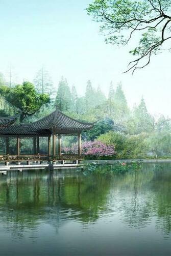 Asian Landscape iPhone Background Wallpaper