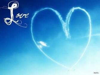 Wallpaper Blue Love In The Sky Skies