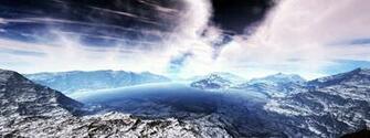 3d Landscape Dual Screen Photography Desktop Wallpaper