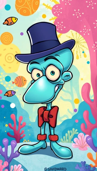 Handsome Squidward Wallpaper