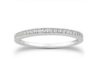 Pave Diamond Milgrain Wedding Ring Band Theweddingplans Net