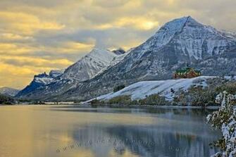Scenic Winter Destination Waterton Lakes Photo Information