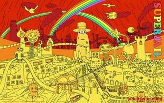 Swim Rainbows Adult Superjail Swimming Wallpaper