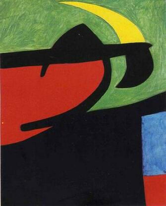 Catalan Peasant In Moonlight Joan Miro Wallpaper Image