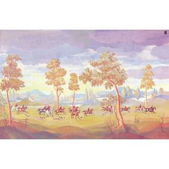 Mini Graphics Inch Scale Dollhouse Miniature Wallpaper The Hunt