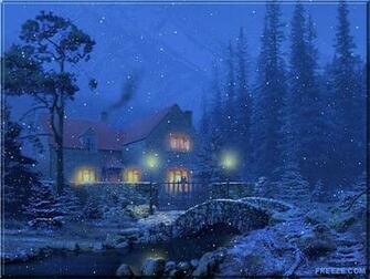 Wallpaper By Art Tlc 3d Snowy Cottage Ze