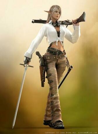 Women Pirate Cgi Weapons Elves 3d Girls Swords Wallpaper