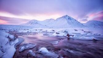 Wallpaper Surreal Winter Landscape River HD