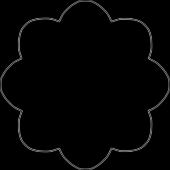 Clipart Flower Scallop Circle Background Baj