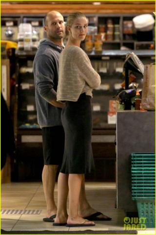Rosie Huntington Whiteley Makes Jason Statham Crack Up While