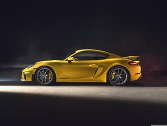 Yellow Porsche Cayman Gt4 Sports Car 4k HD Desktop
