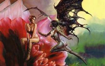 Boris Vallejo Flower Demons Wings Fantasy Artwork