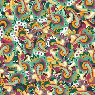 Colorful Seamless Paisley Background Patterns Decorative