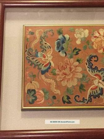 Antique Chinese Qing Dynasty Silk Embroidered Robe