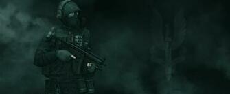 Image Soldiers Gas Mask Headphones Assault Rifle Special