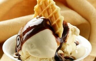 Wallpaper Summer Ice Cream Waffles Chocolate Food