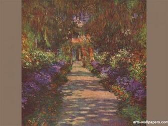 Gartenweg Monet Claude Wallpaper Art Prints