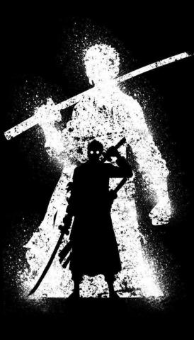 Zoro Wallpaper Sun In Black iPhone