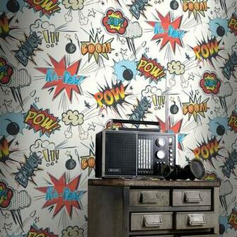 Kapow Wallpaper Rasch In Kids