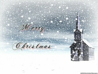Christmas Background Wallpaper Church Snow