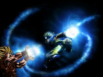 Goku From Dragonball Fighting Naruto Great Image