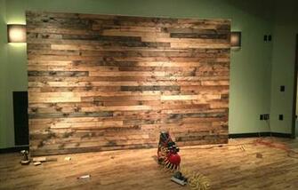 Pallet Wall Time For A Project Faux Installed