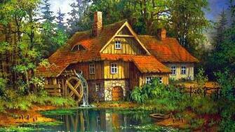 Idyllic Watermill Desktop Pc And Mac Wallpaper