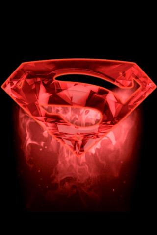 Firey Red Kryptonite S Shield Background By Kalel7