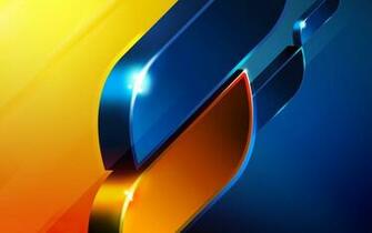 Blue And Yellow Pieces Wallpaper