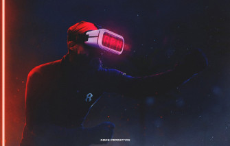 Wallpaper Neon Glasses Male Art Virtual Reality