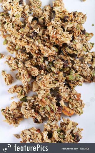 Granola White Background Vertical