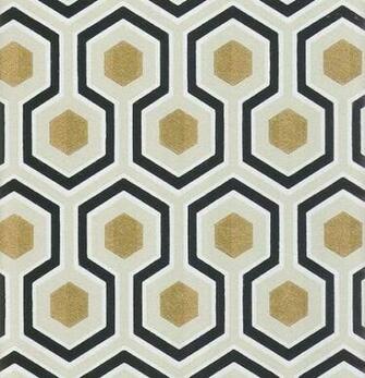Hicks Hexagon Wallpaper Black Grey And Gold Design