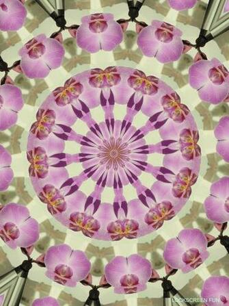 Lockscreenfun Beautiful Orchid Mandala iPad Mini Wallpaper