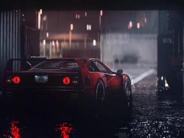 Ferrari F40 Classic Car Art Wallpaper HD Image