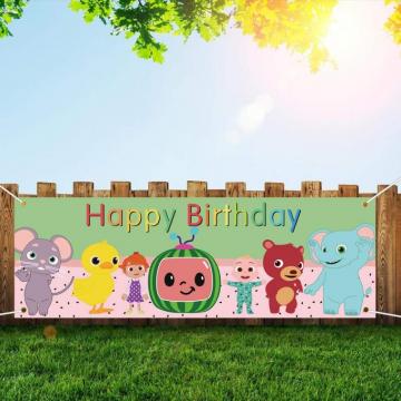 Cocomelon BirtHDay Party Supplies Banner Backdrop