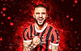 Kyle Walker 4k Red Neon Lights Ac Milan Serie A English Wallpaper