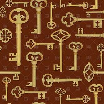 Vintage Key Seamless Background Vector Image Of Background