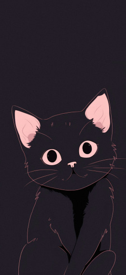 Black Pink Cat Aesthetic Wallpaper Cool
