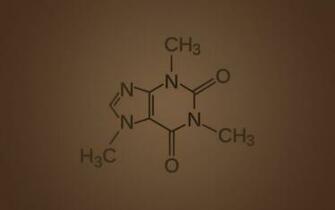 Minimalistic Caffeine Molecule Chemistry Noise Wallpaper
