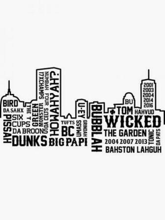 Boston Slang Sticker With Image Bruins Wallpaper