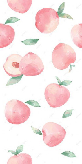 Cartoon Cute Peach Wallpaper Image
