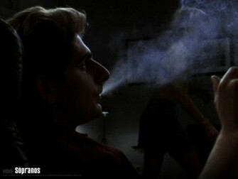 The Sopranos Wallpaper Christopher Smoking