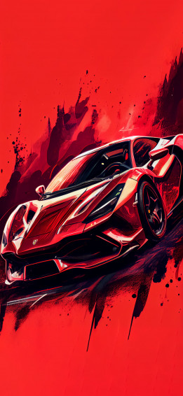 Ferrari F8 Tributo Red Wallpaper For iPhone