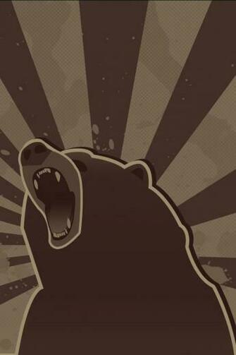 Screaming Bear iPhone Wallpaper