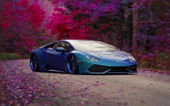 Blue Lamborghini Huracan Car 4k HD Wallpaper Image
