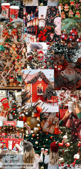 Christmas Collage Wallpaper Ideas Have A Holly Jolly Holiday